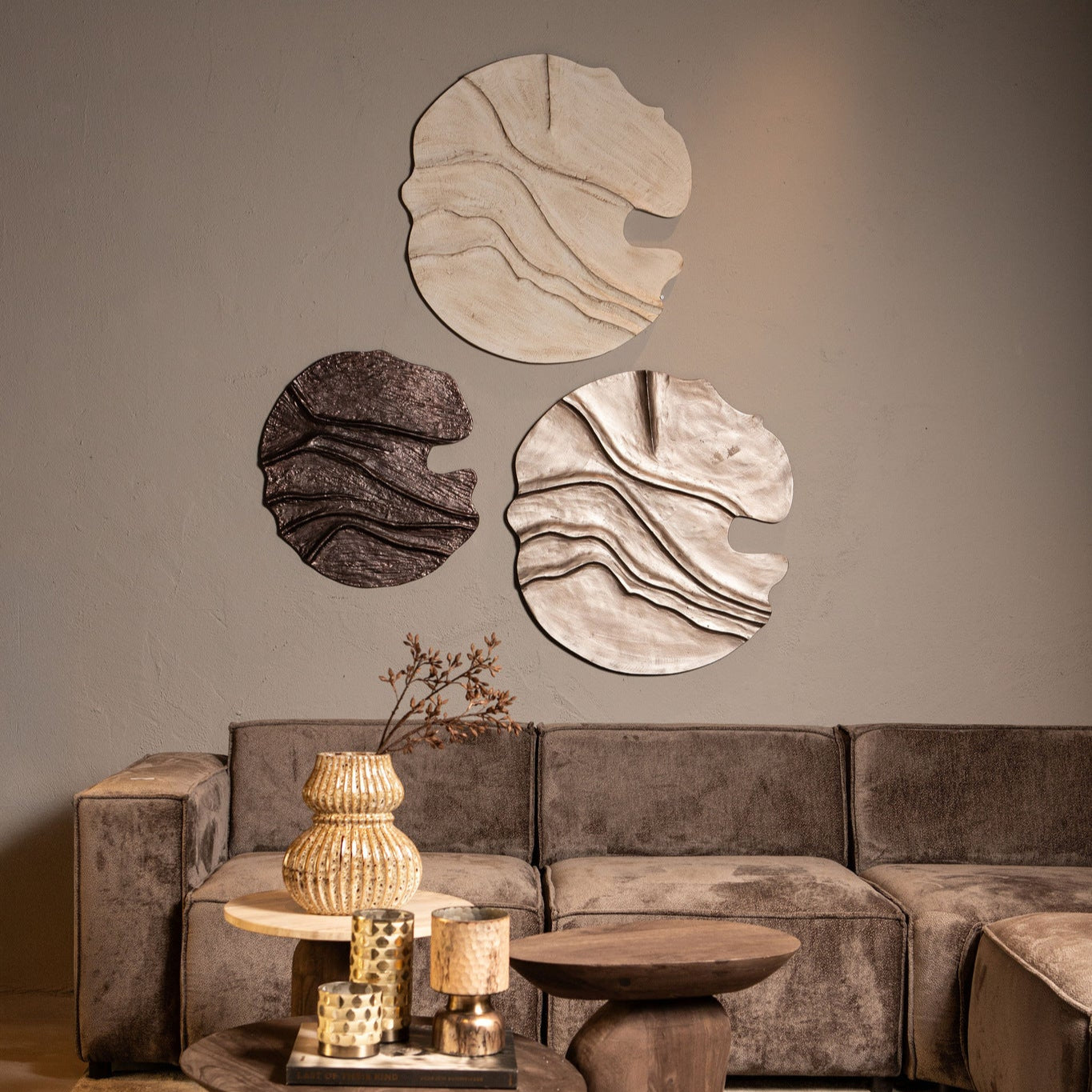 Samraj White MDF Wall Panel Wave Structure PTMD - Wandpaneel - PTMD - livinglovely.nl