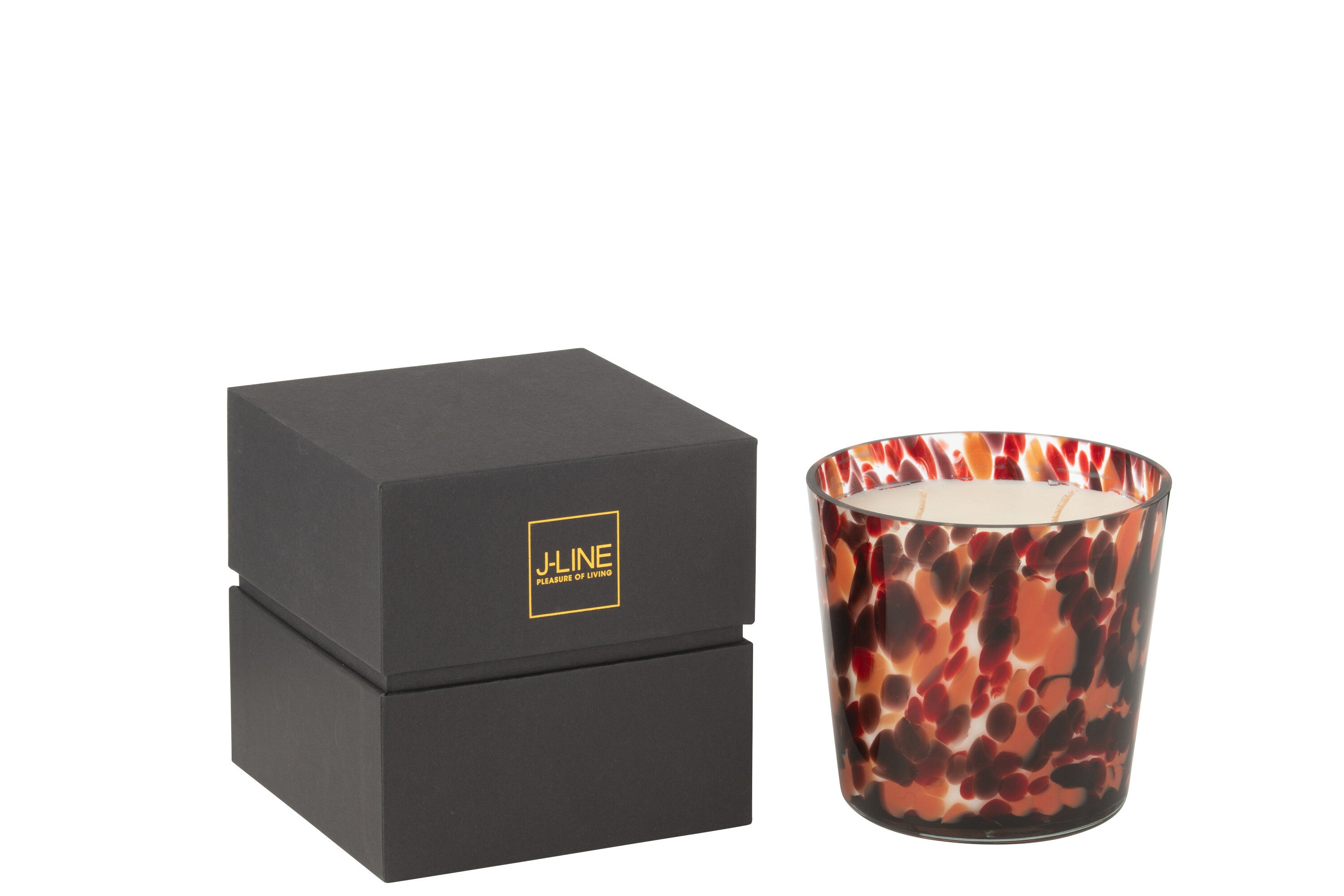 Scented Candle Noa Red Mix Small-50 Hours - - J-Line - livinglovely.nl