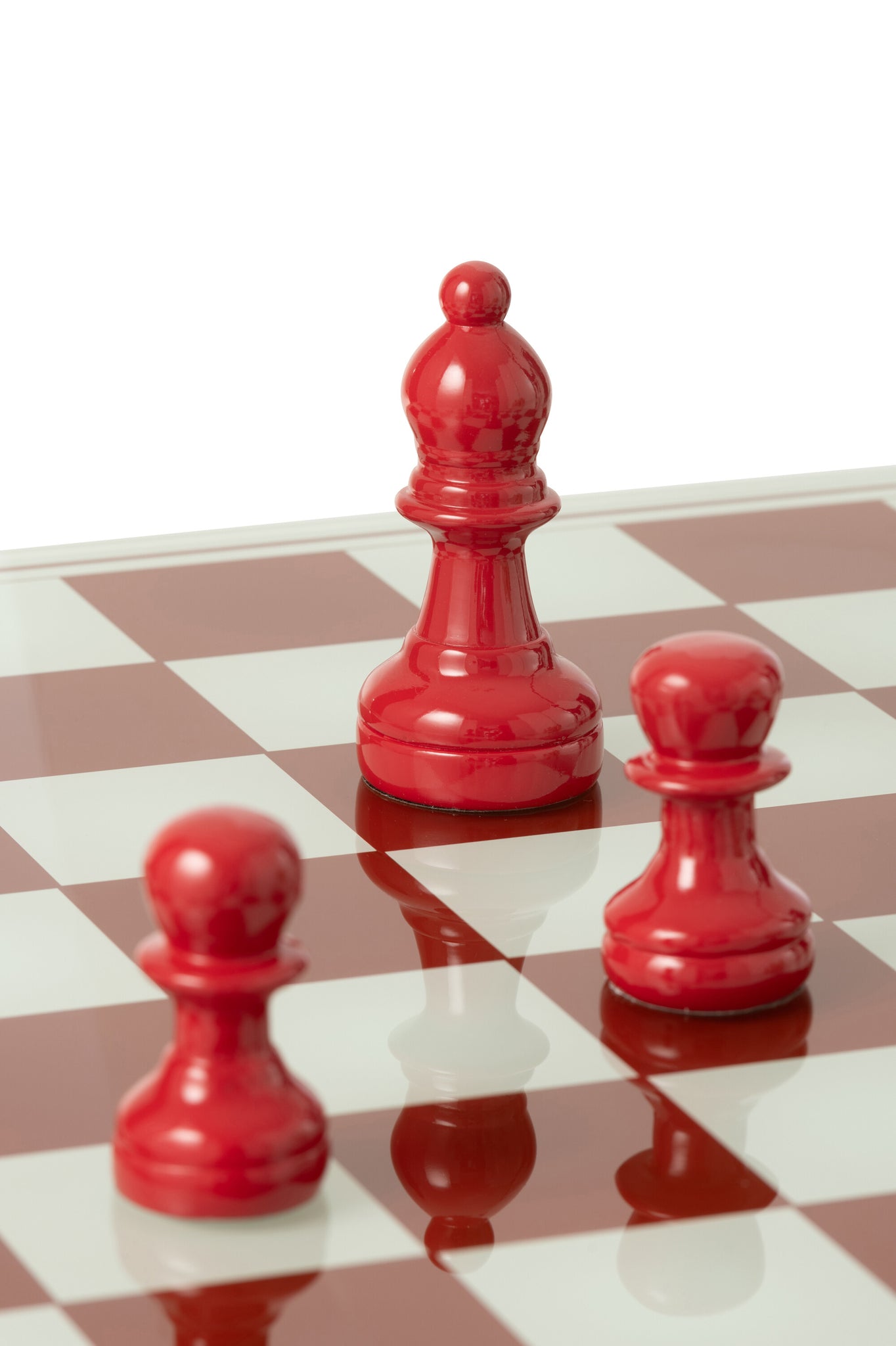 Schaakspel Polyresin Wit/Kerst Rood J-Line - Schaakspel - J-Line - livinglovely.nl