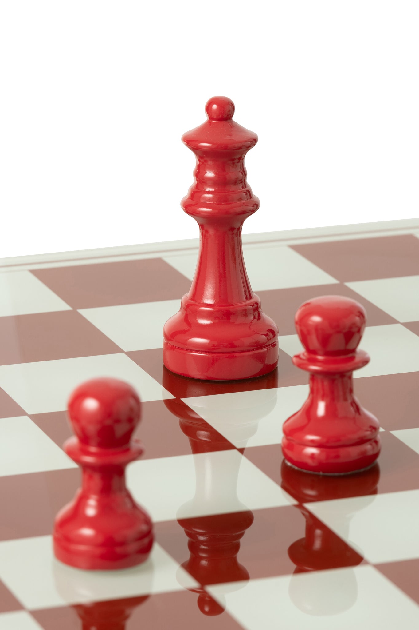 Schaakspel Polyresin Wit/Kerst Rood J-Line - Schaakspel - J-Line - livinglovely.nl