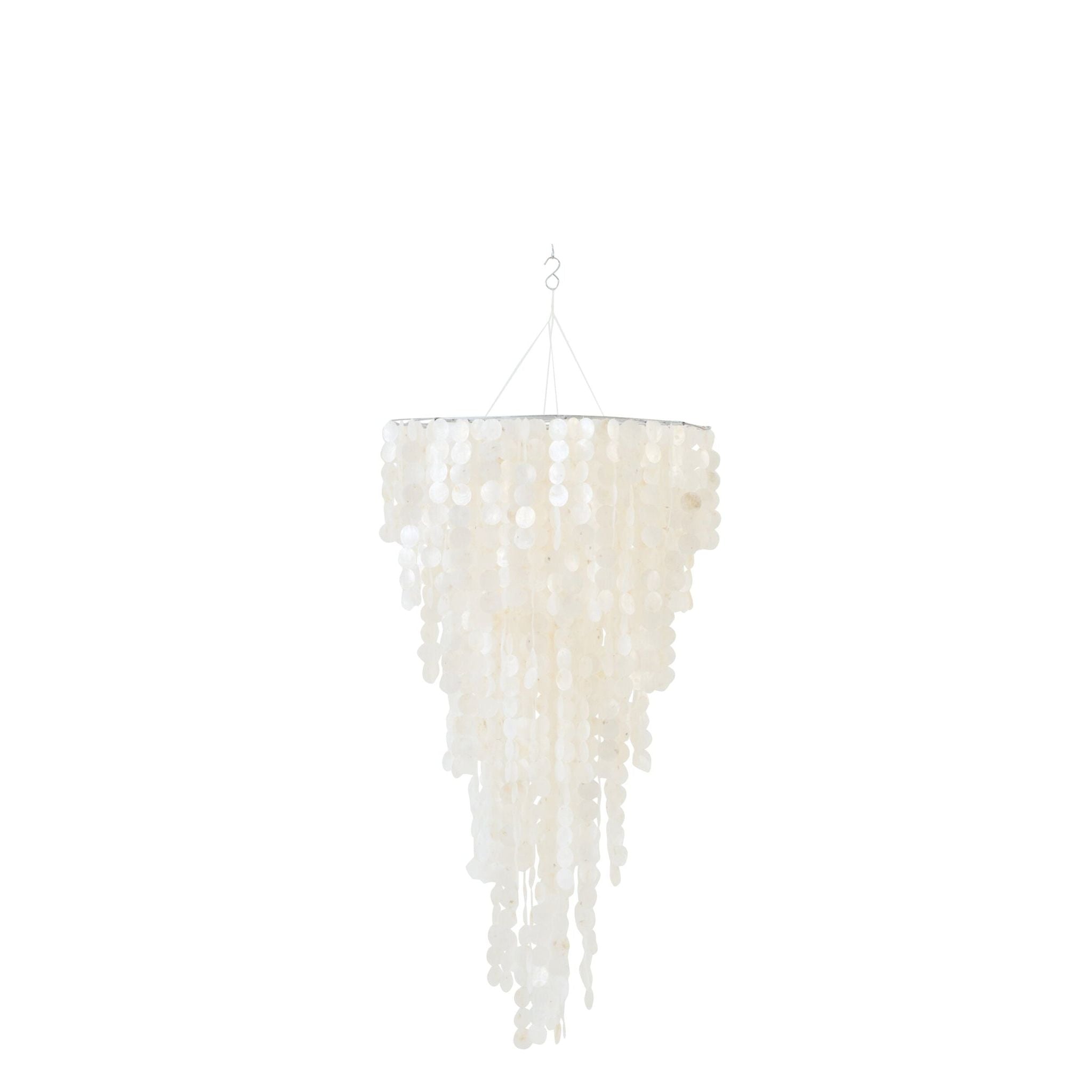 Schelpenhanger Capiz Wit Medium Ø80cm x H150cm J-Line