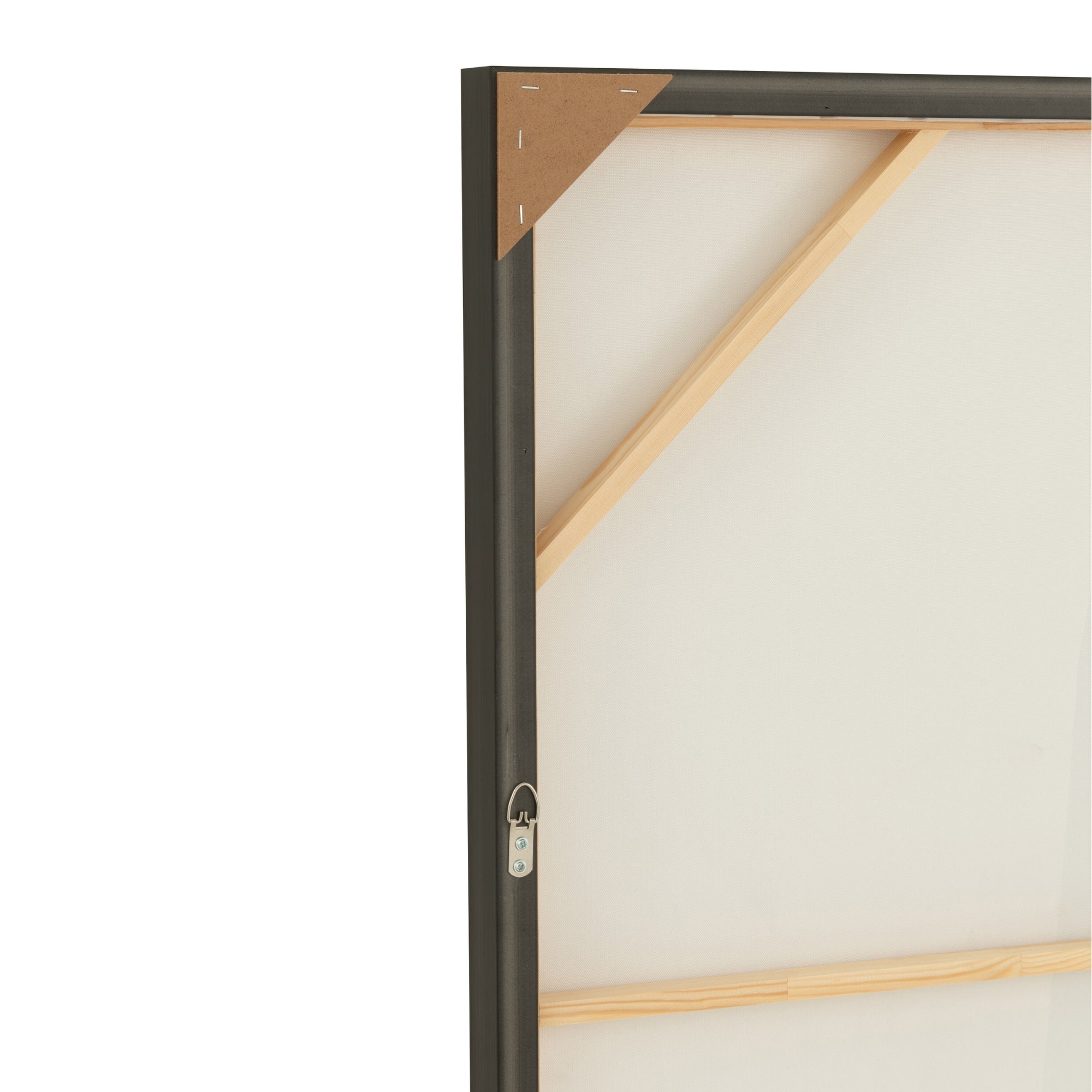 Schilderij Joy Dennenhout Zwart/Wit - Schilderij - J-Line - livinglovely.nl