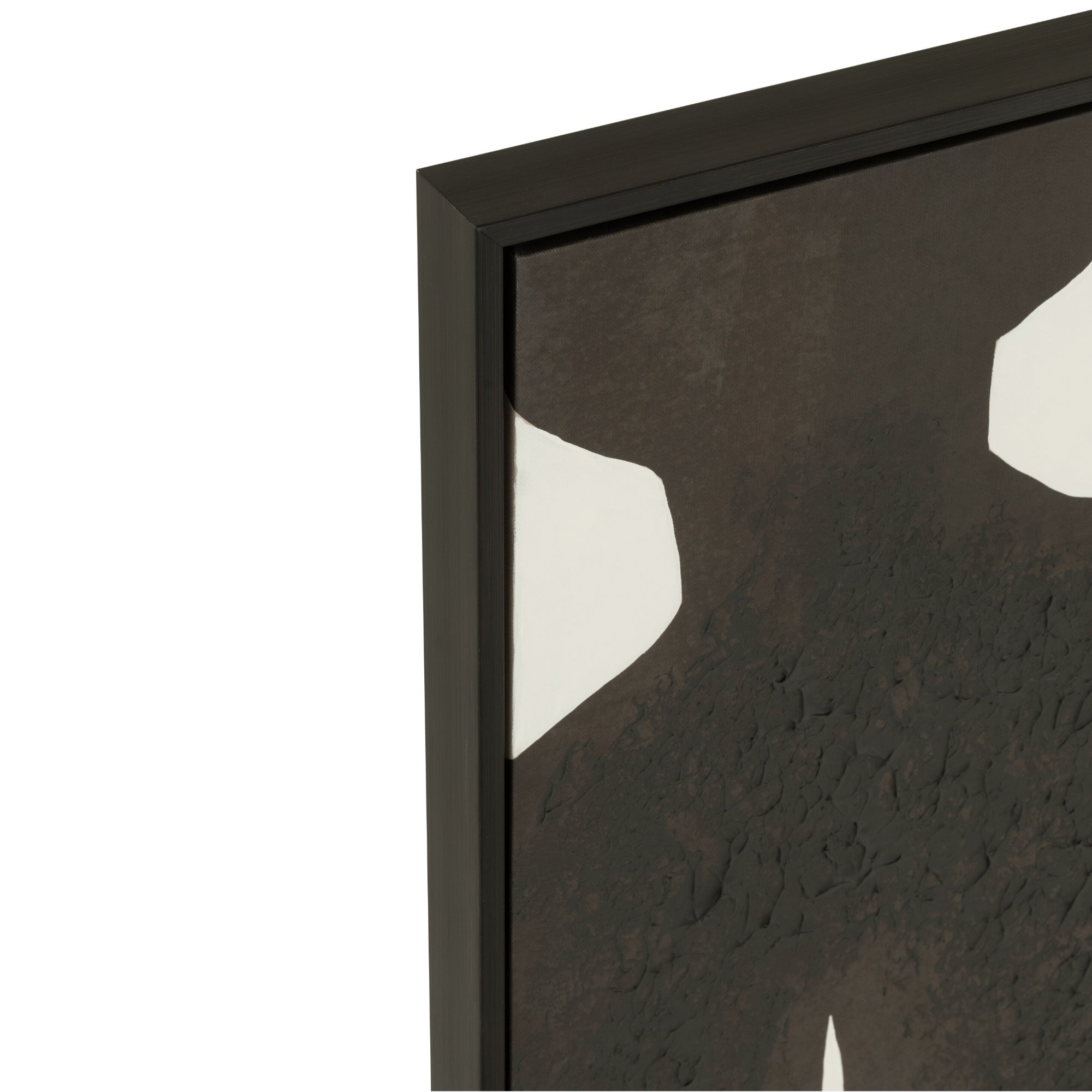 Schilderij Joy Dennenhout Zwart/Wit - Schilderij - J-Line - livinglovely.nl