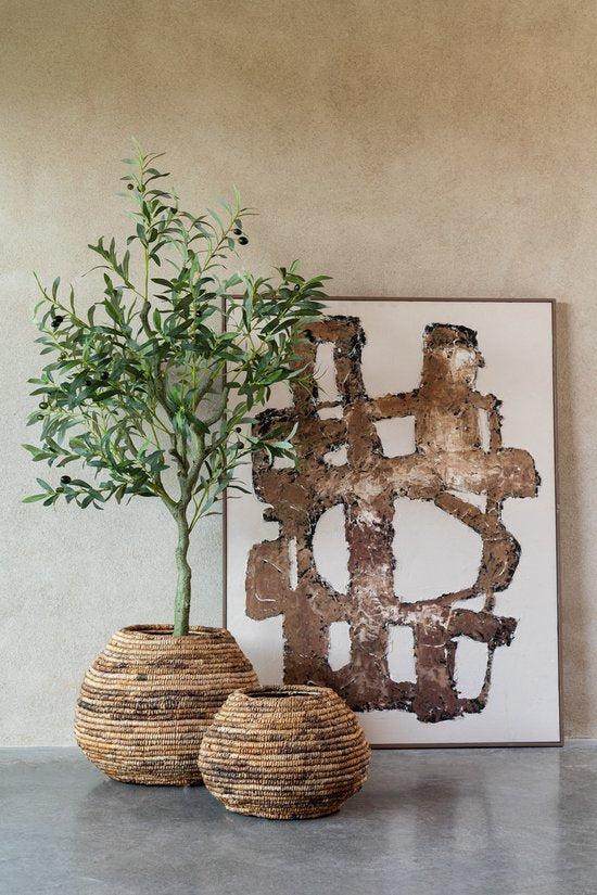 Schilderij Vot Canvas/Dennenhout Mix - Schilderij - J-Line - livinglovely.nl