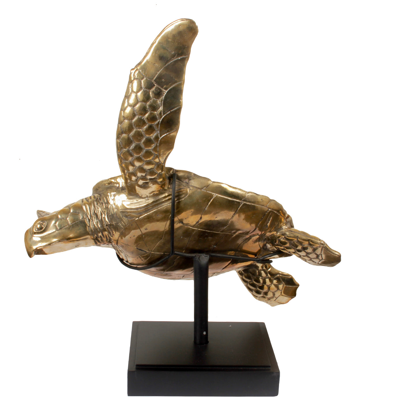 Sea Turtle Brass on Stand - Pole To Pole - Ornament - Pole To Pole - livinglovely.nl