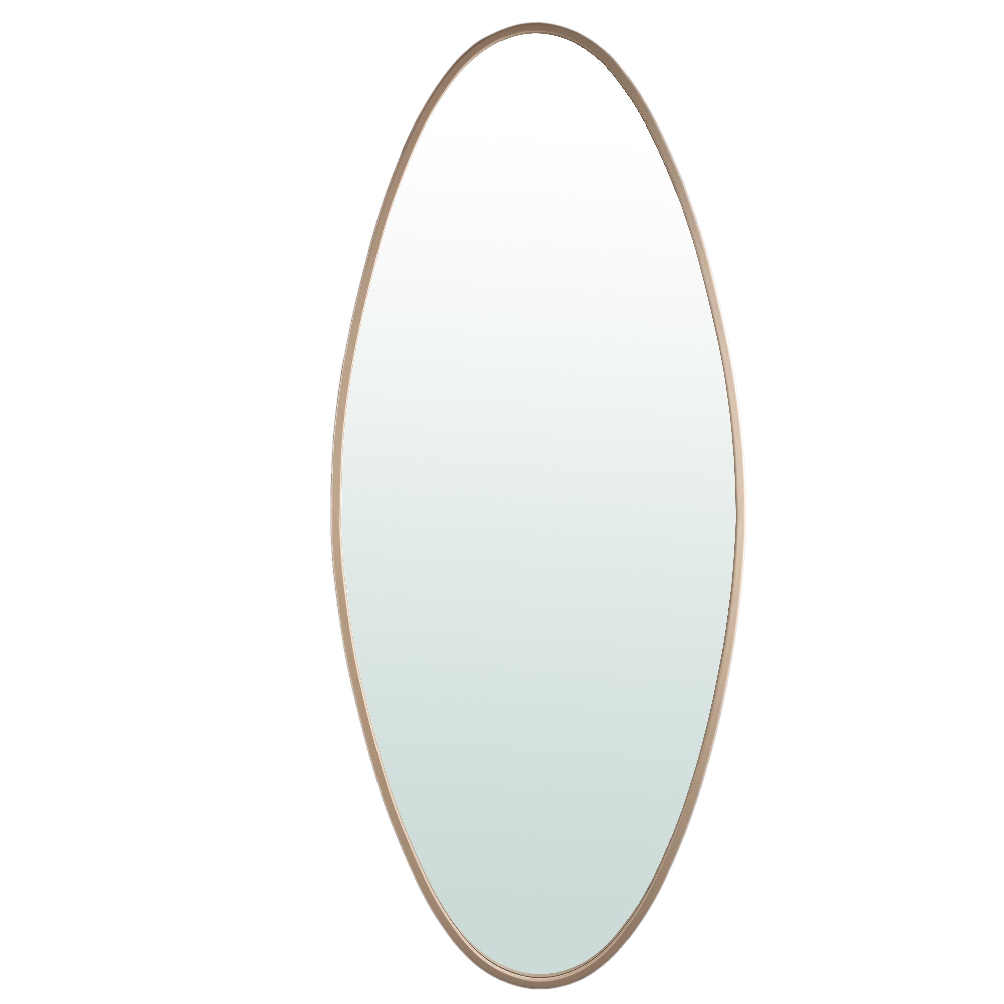 Serine Sand Steel Oval Mirror Large 78x3,5x180cm PTMD - Spiegel - PTMD - livinglovely.nl