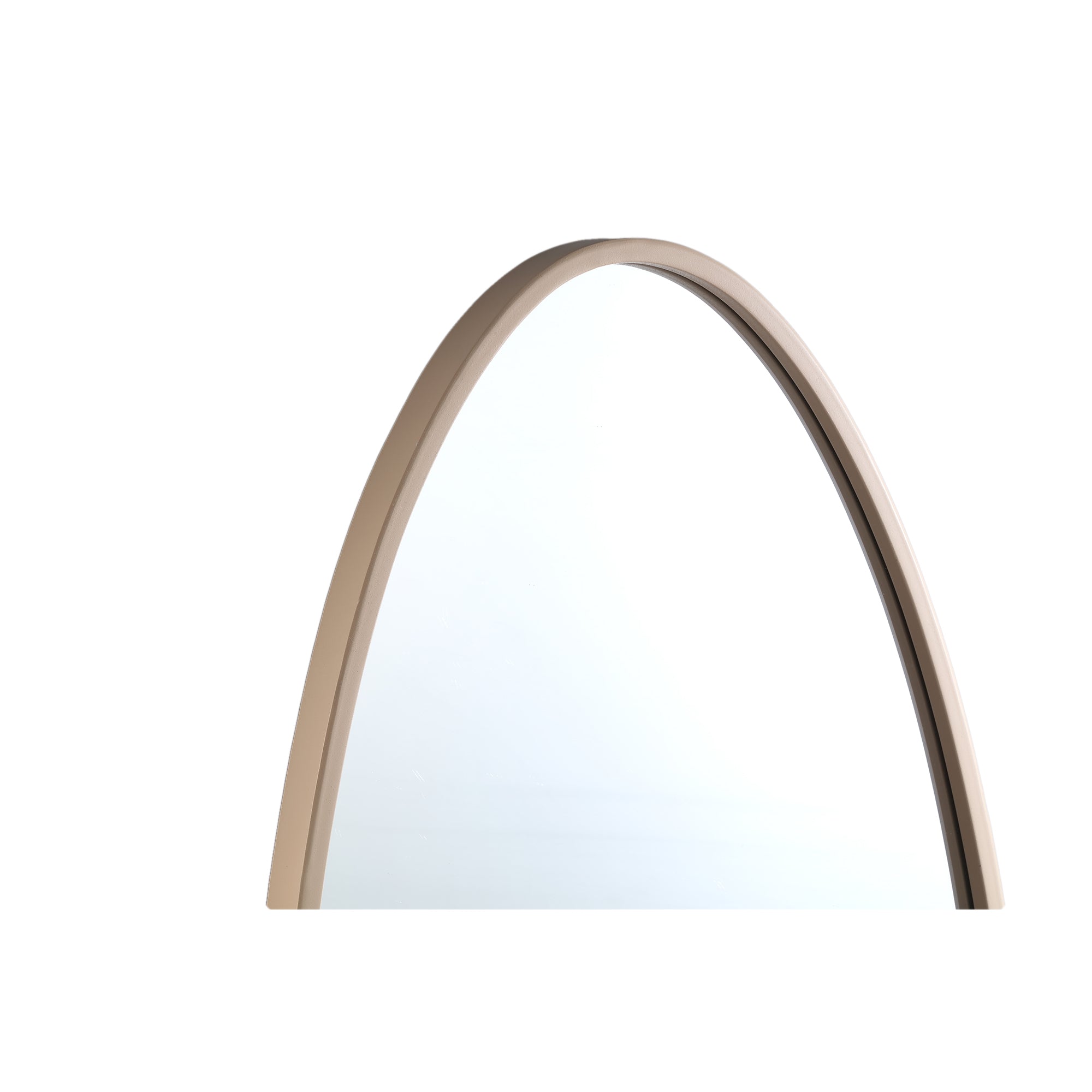 Serine Sand Steel Oval Mirror Small 50x3,5x140cm PTMD - Spiegel - PTMD - livinglovely.nl