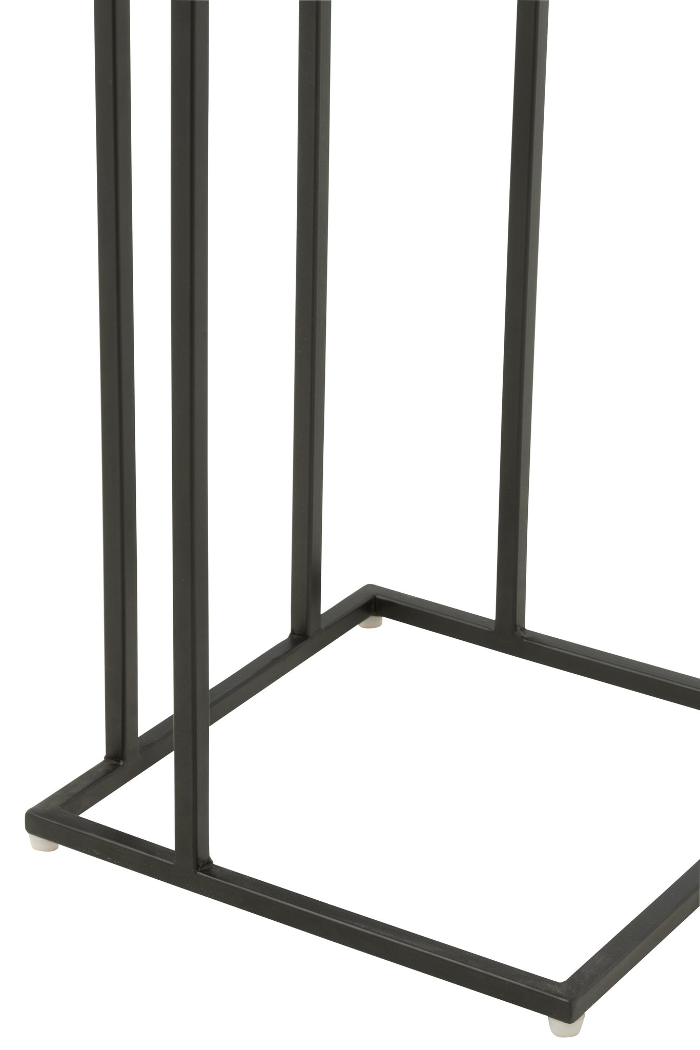 Side Table Square Acacia Wood/Resin Natural/Black - - J-Line - livinglovely.nl