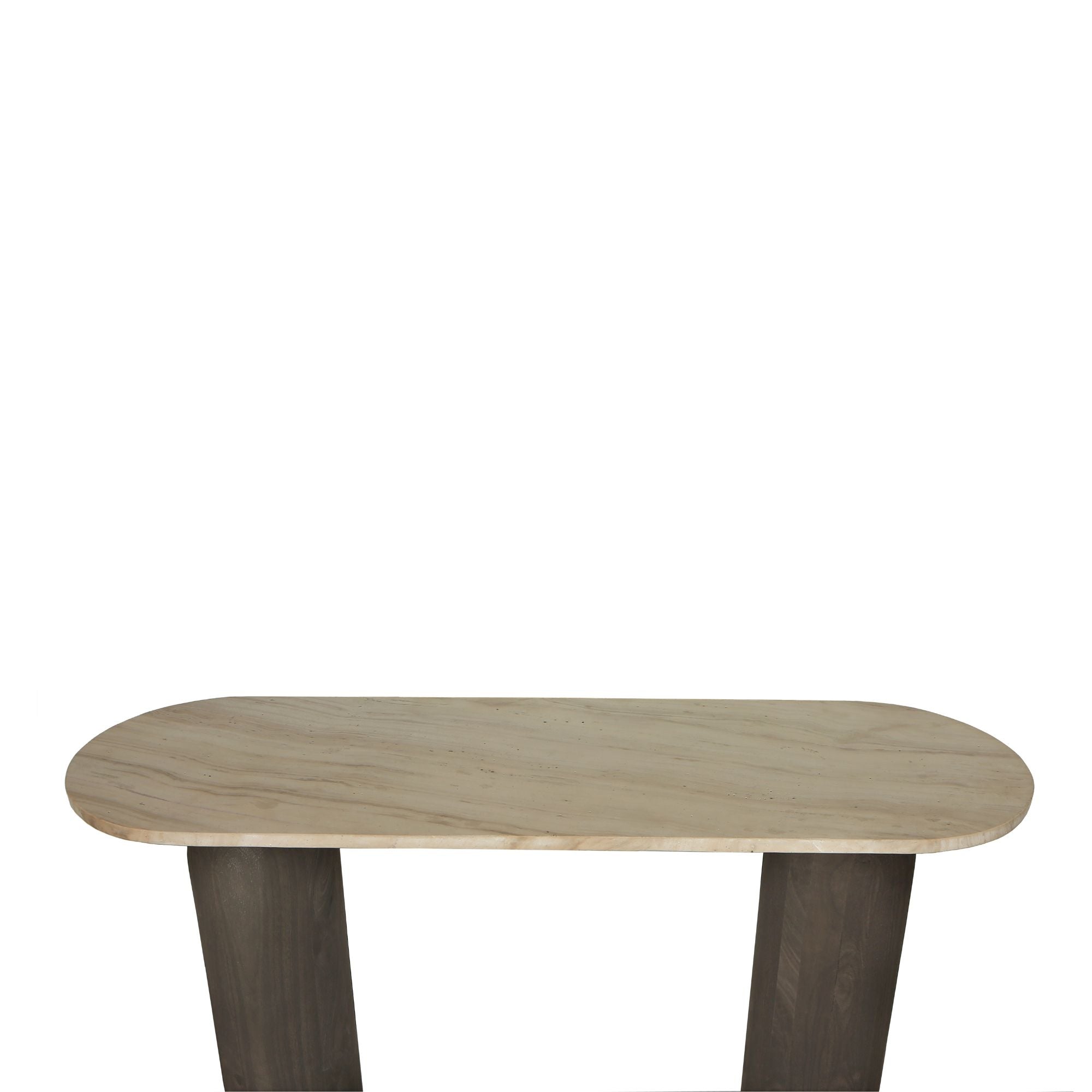 Sidetabel Liora Bruin Mangohout Marmer Ovaal PTMD - Sidetable - PTMD - livinglovely.nl