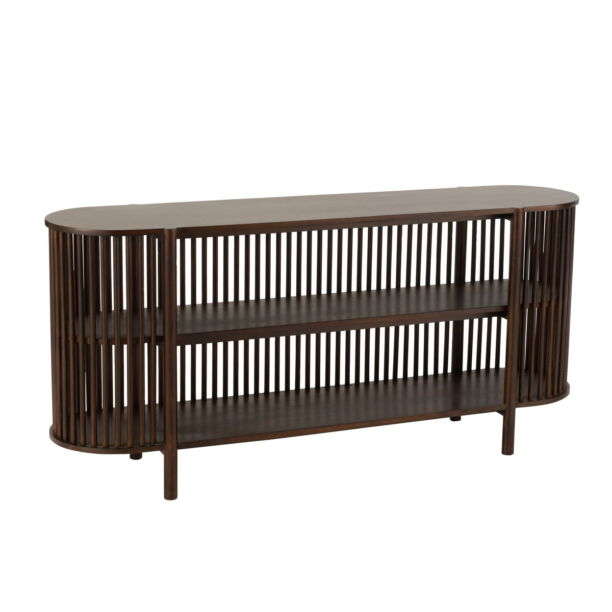 Sidetable Conie 2 Planken Mangohout Donkerbruin J-Line