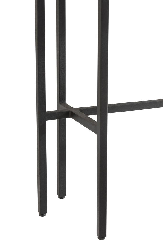 Sidetable Marmer/Ijzer Wit/Zwart - Sidetable - J-Line - livinglovely.nl