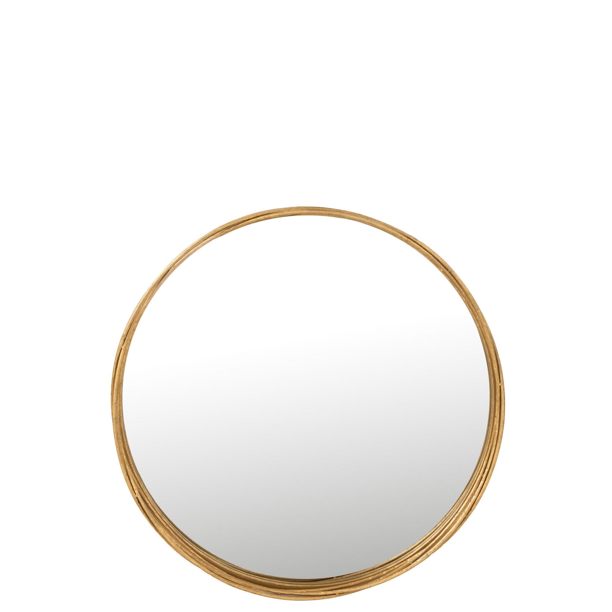 Spiegel Aurora Rond Ijzer/Glas Goud Small Ø60cm - Spiegel - J-Line - livinglovely.nl