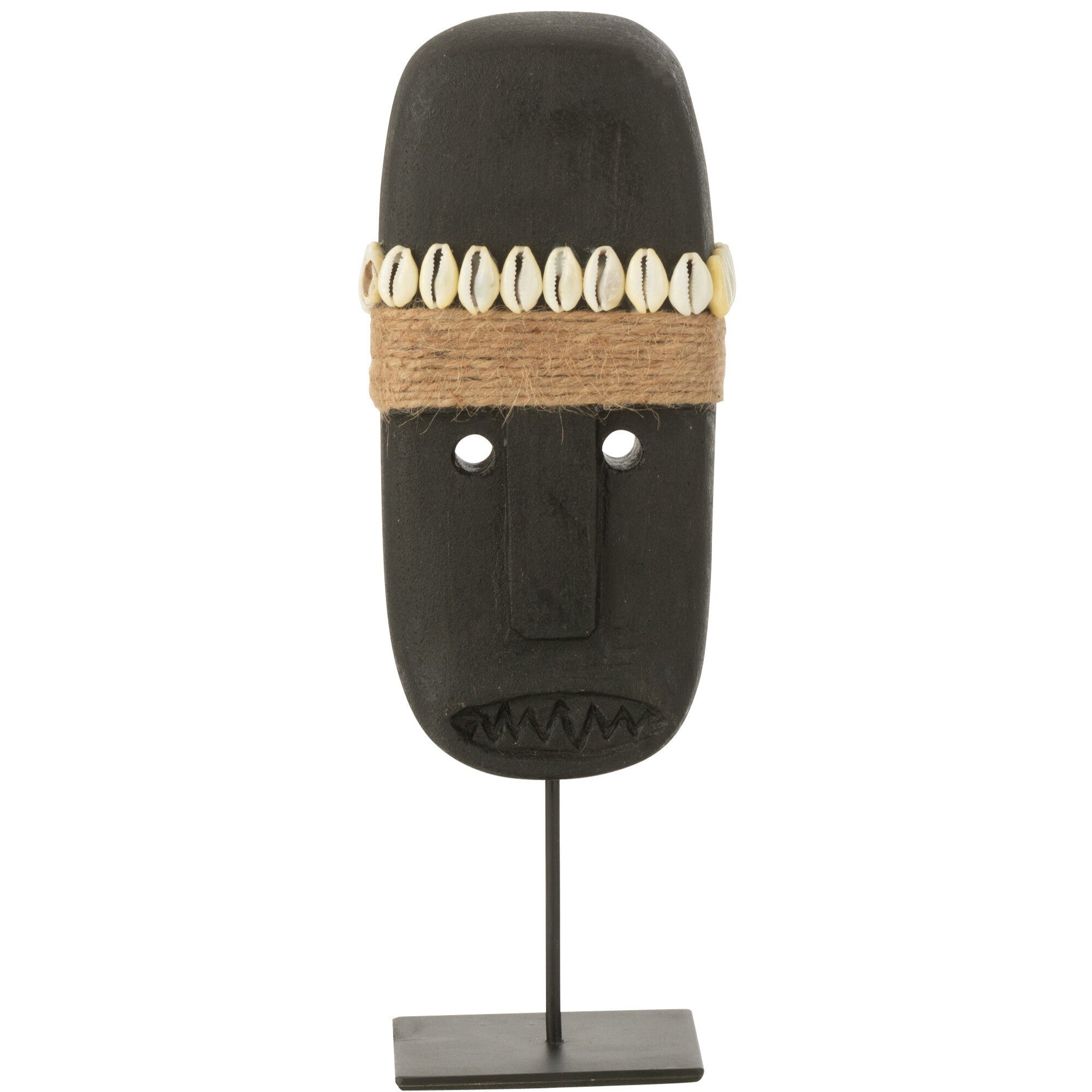 Standbeeld Olivier Steen Zwart - Ornament - J-Line - livinglovely.nl