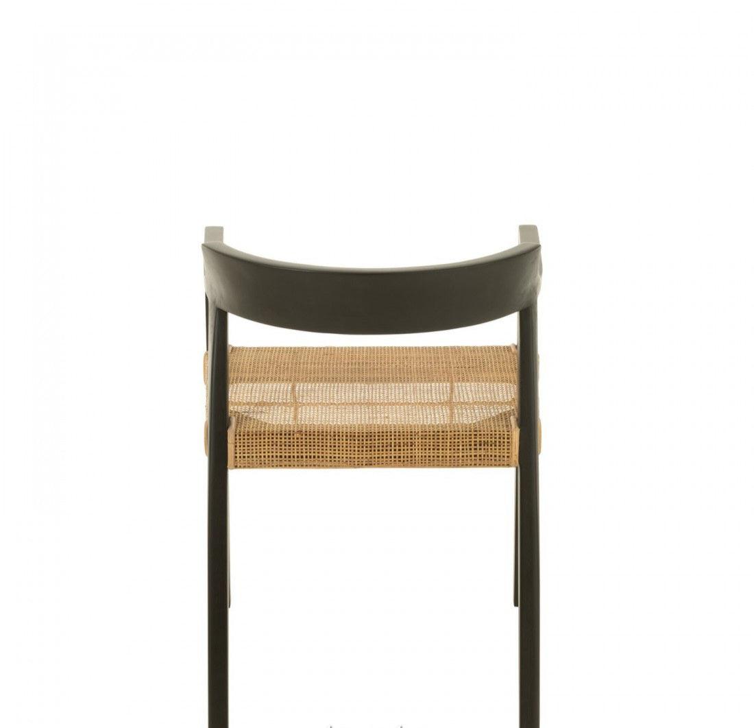 Stoel Emma Teakhout Zwart/Bruin - Eetkamerstoel - J-Line - livinglovely.nl