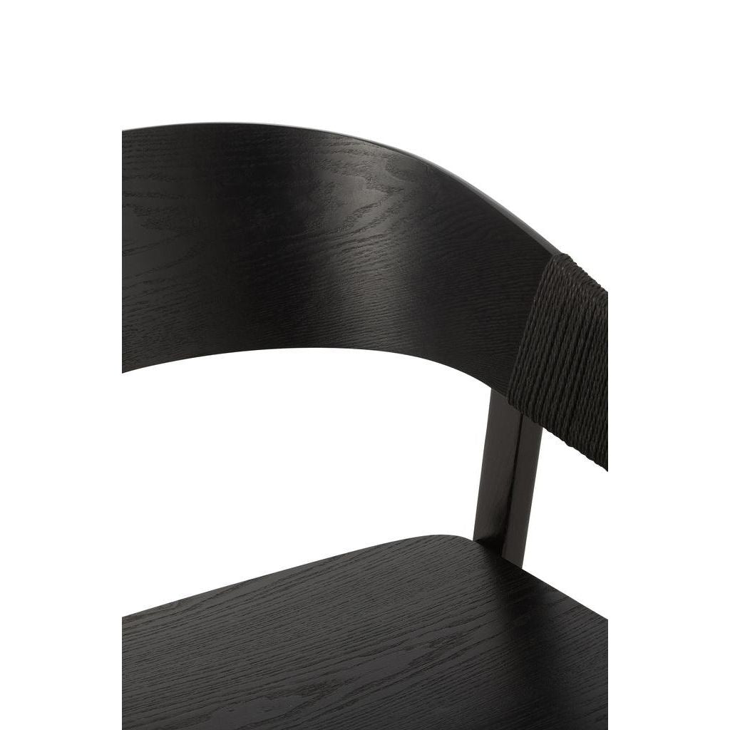 Stoel Naga Essenhout/Touw Zwart J-Line