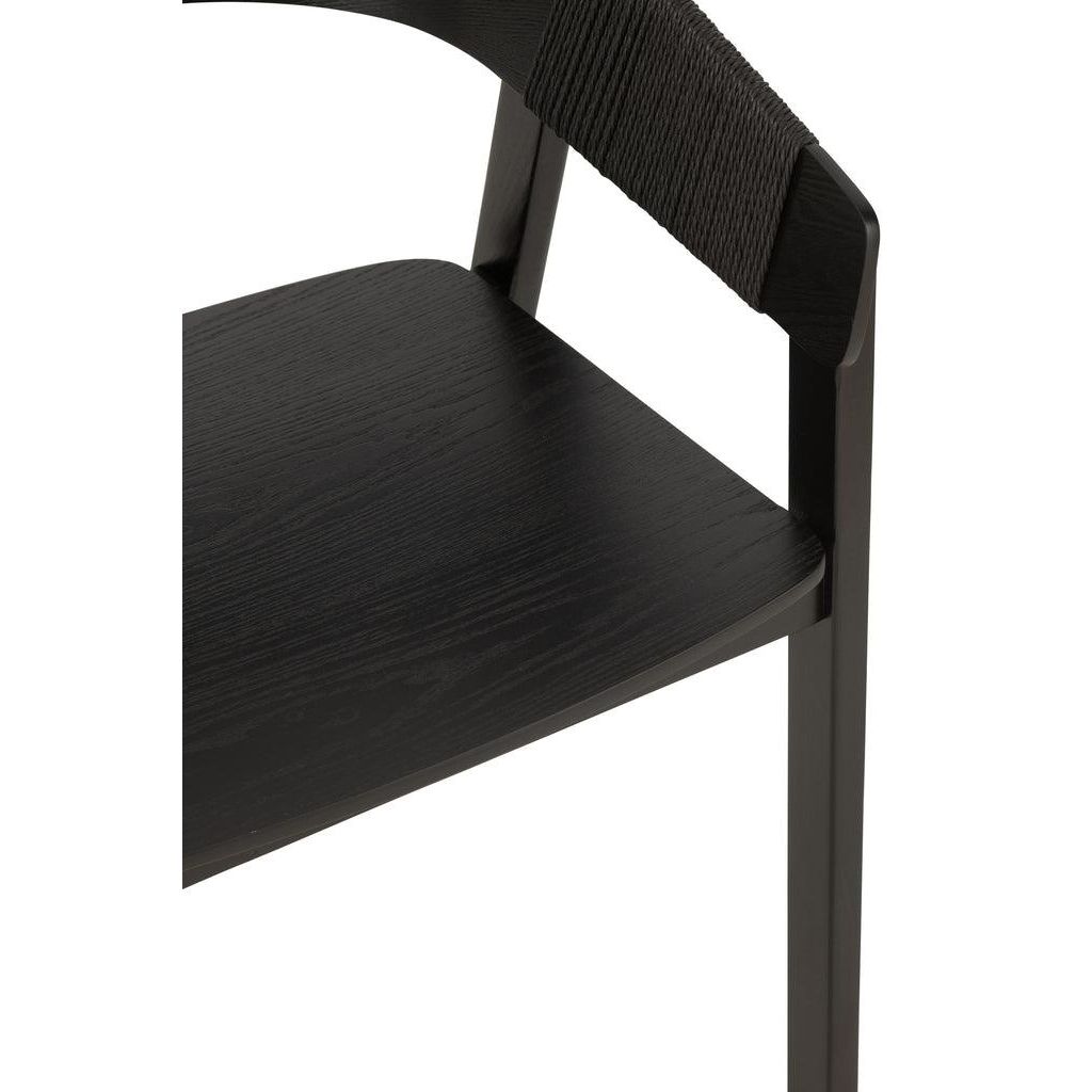 Stoel Naga Essenhout/Touw Zwart J-Line