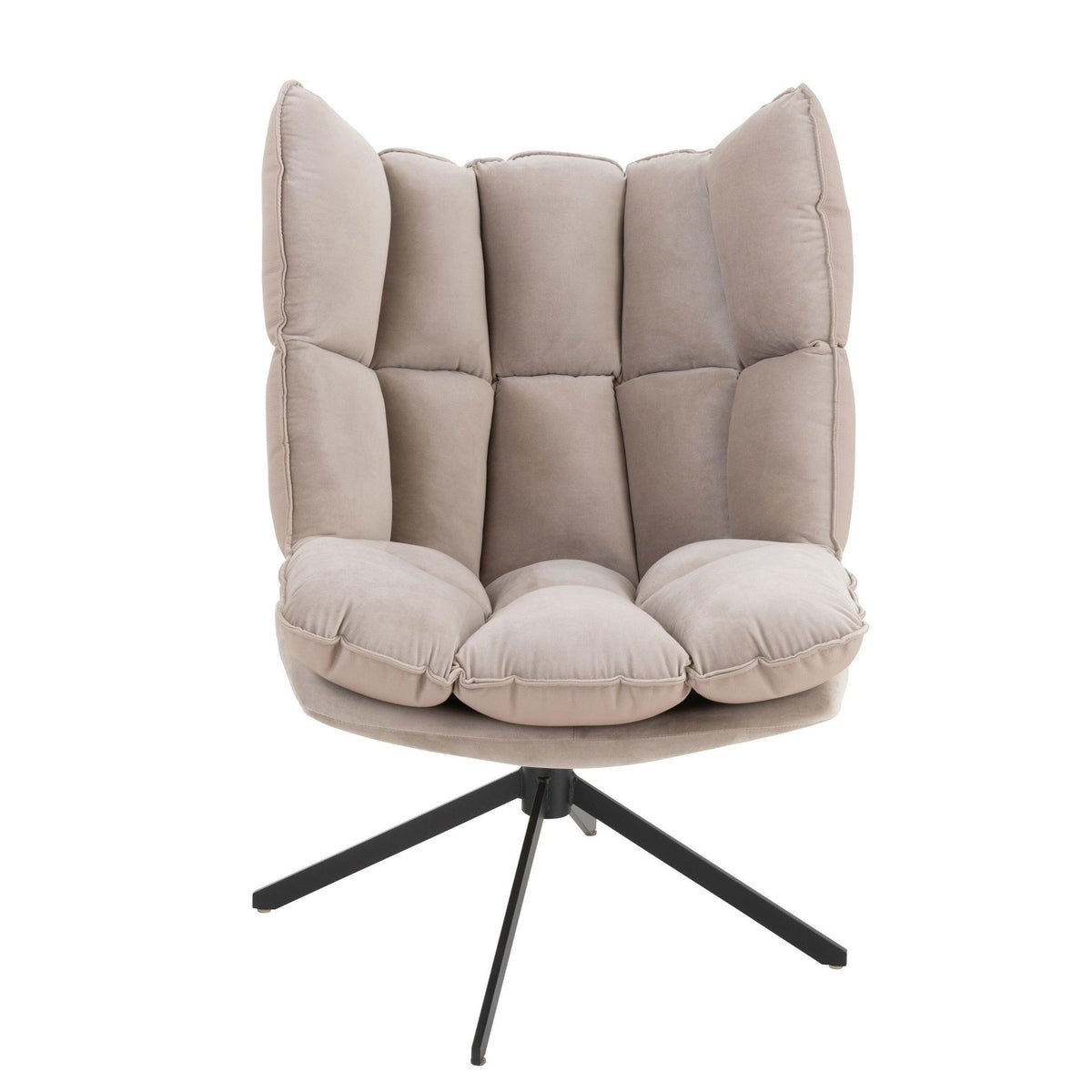 Stoel Relax Kussen Op Frame Textiel/Metaal Extra Licht Grijs J-Line