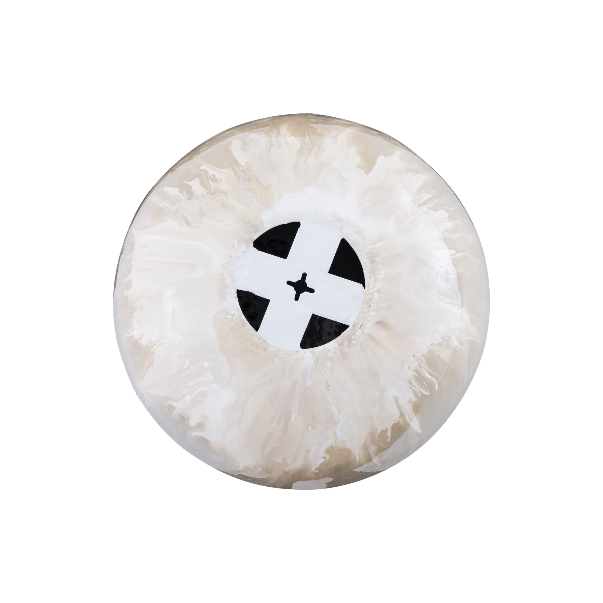 Sufyan Cream Enamel Round Iron Wall Ball Set van 3 PTMD - Wanddecoratie - PTMD - livinglovely.nl