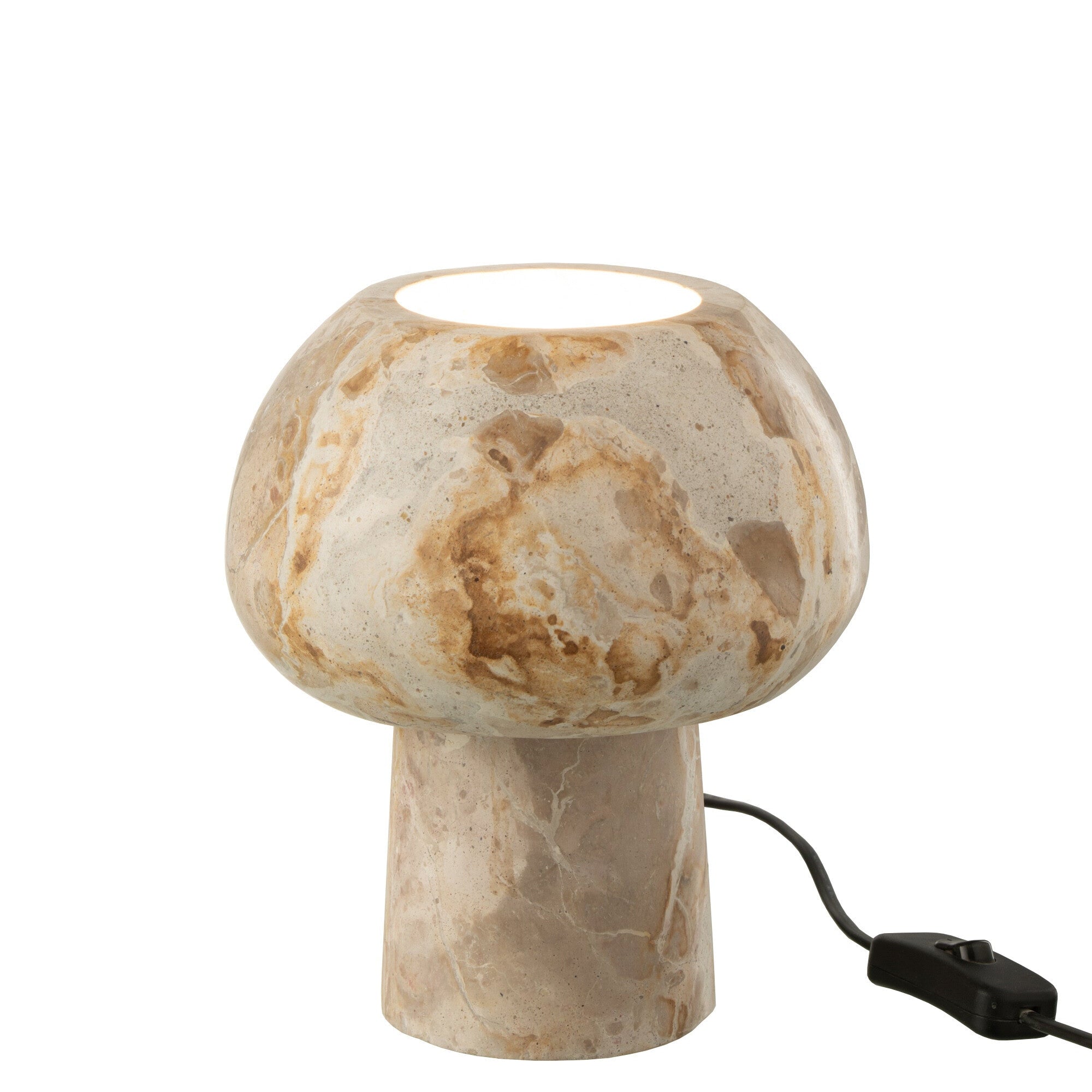 Table Lamp Marble Beige - - J-Line - livinglovely.nl