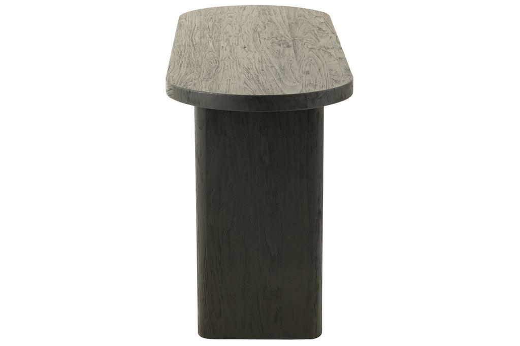 Table Teak Wood Black - - J-Line - livinglovely.nl