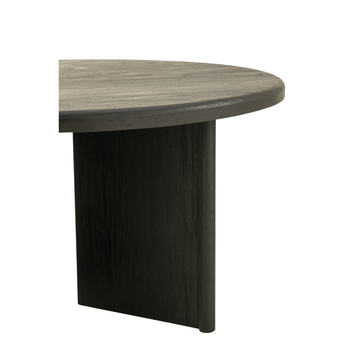 Tafel Rond Teak Hout Zwart J-Line