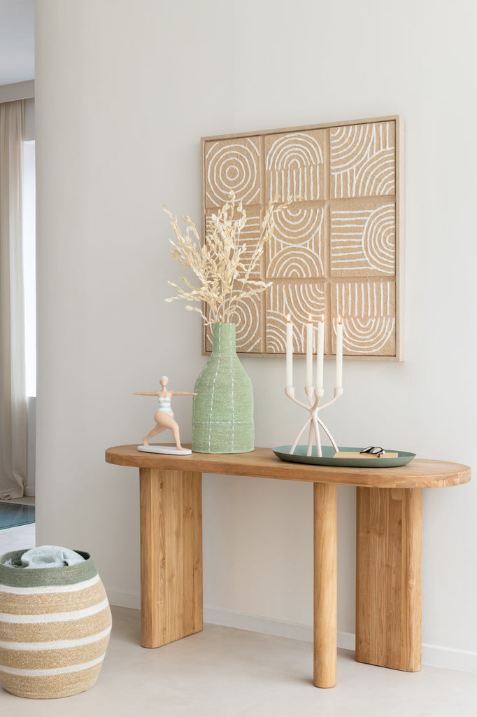 Tafel Teak Hout Naturel - Sidetable - J-Line - livinglovely.nl