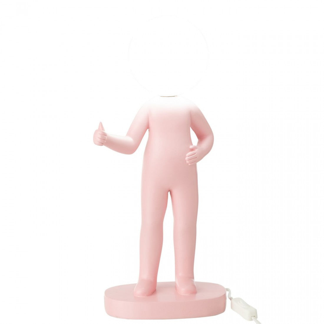 Tafellamp Duim Hars Roze - Tafellamp - J-Line - livinglovely.nl