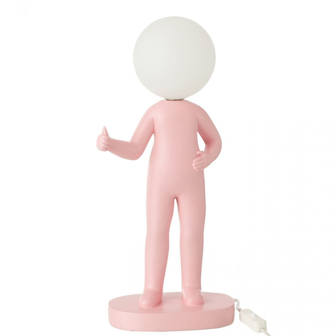 Tafellamp Duim Hars Roze - Tafellamp - J-Line - livinglovely.nl