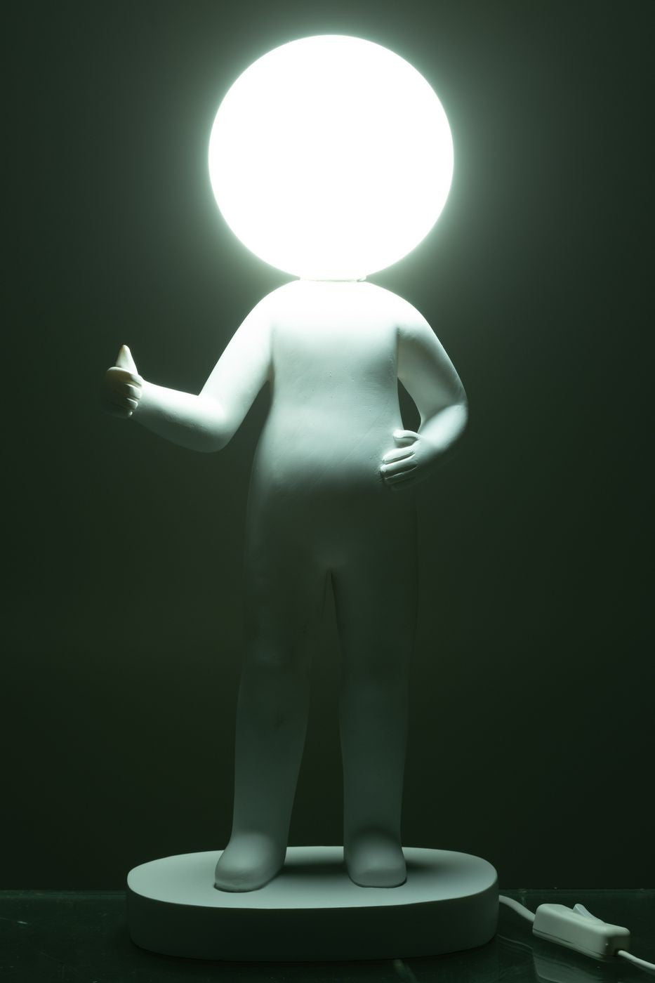 Tafellamp Duim Hars Wit - Tafellamp - J-Line - livinglovely.nl