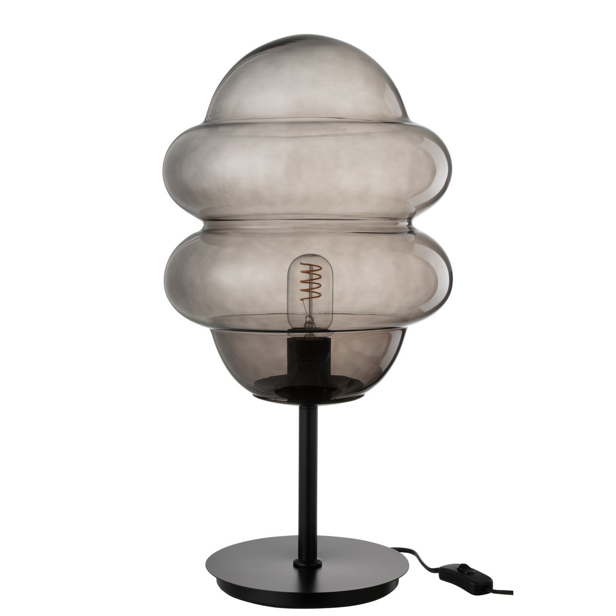 Tafellamp Honinglepel Glas Grijs - Tafellamp - J-Line - livinglovely.nl