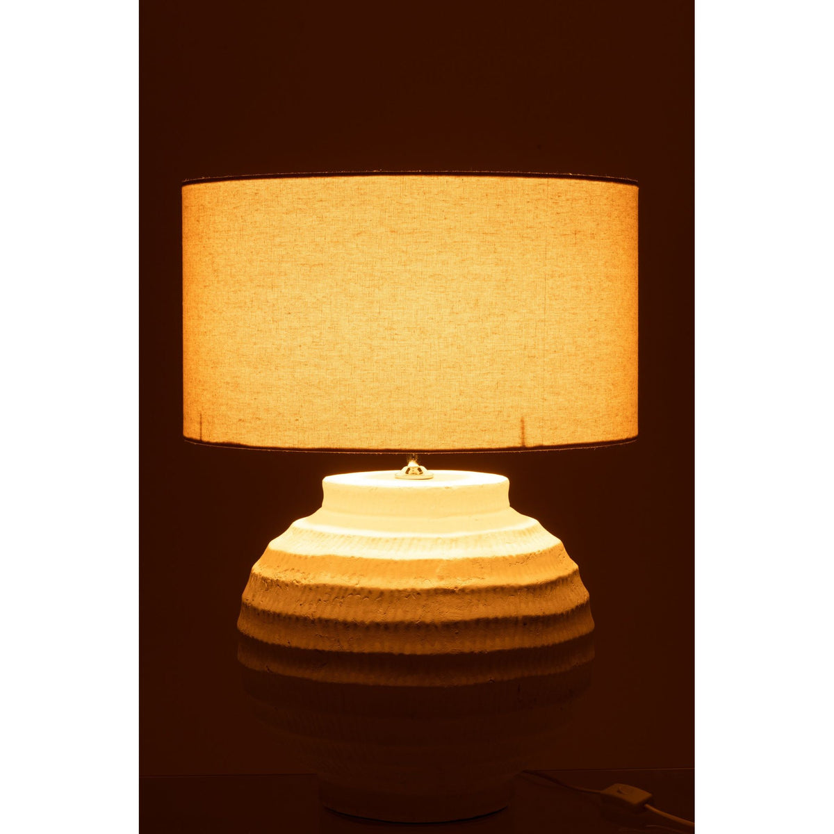 Tafellamp Terracotta Wit J-Line