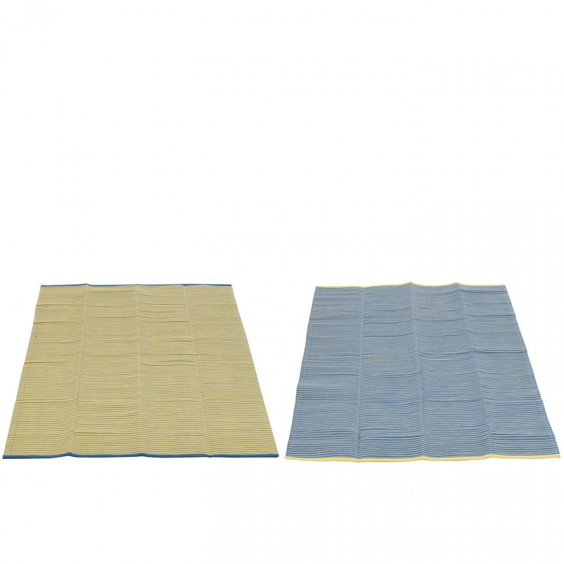 Tas + Strandlaken Dolce Vita Katoen Blauw/Geel Set van 2 - Tas - J-Line - livinglovely.nl