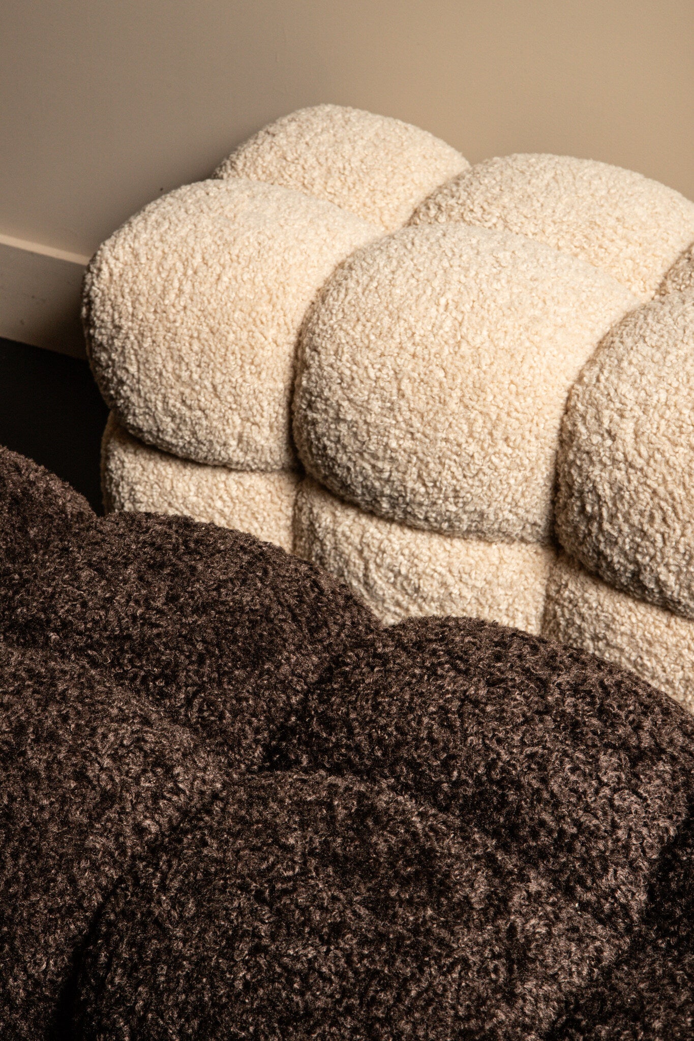 Teddy Bench Beige 160x45x43cm PTMD - Bankje - PTMD - livinglovely.nl