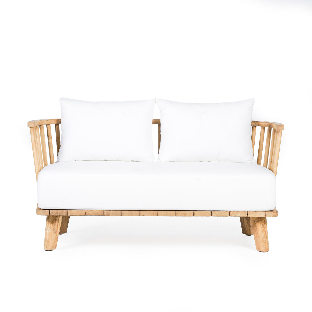 The Malawi Two Seater - Natural White - Outdoor bank - Bazar Bizar - livinglovely.nl