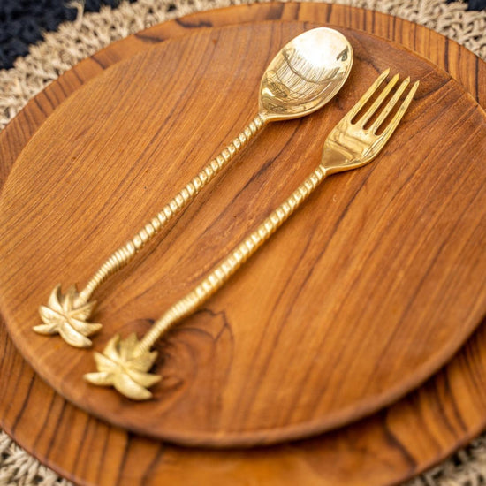 The Palm Tree Fork - Gold , vork , Bazar Bizar , livinglovely.nl