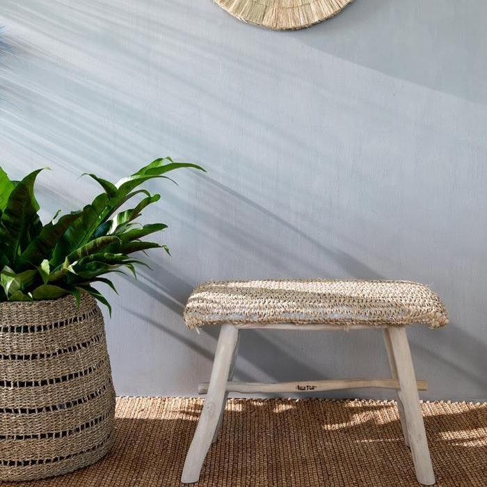 The Raffia Bench - Natural - Kruk - Bazar Bizar - livinglovely.nl