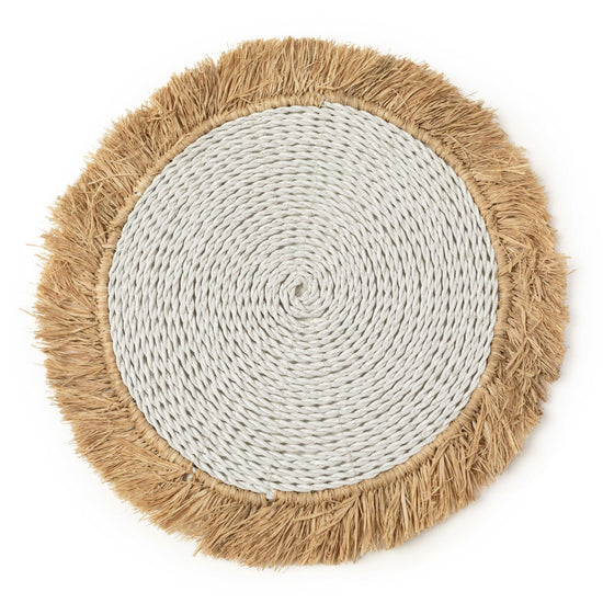 The Seagrass Raffia Placemat - White Natural , Placemat , Bazar Bizar , livinglovely.nl