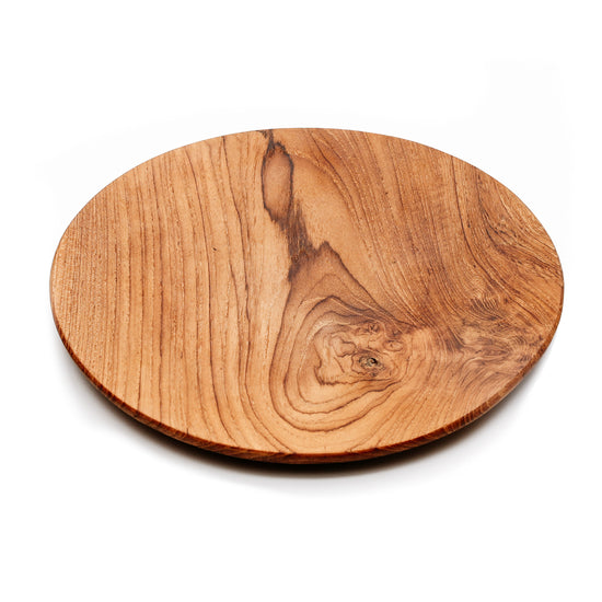 The Teak Root Round Plate Extra Large , Bord , Bazar Bizar , livinglovely.nl