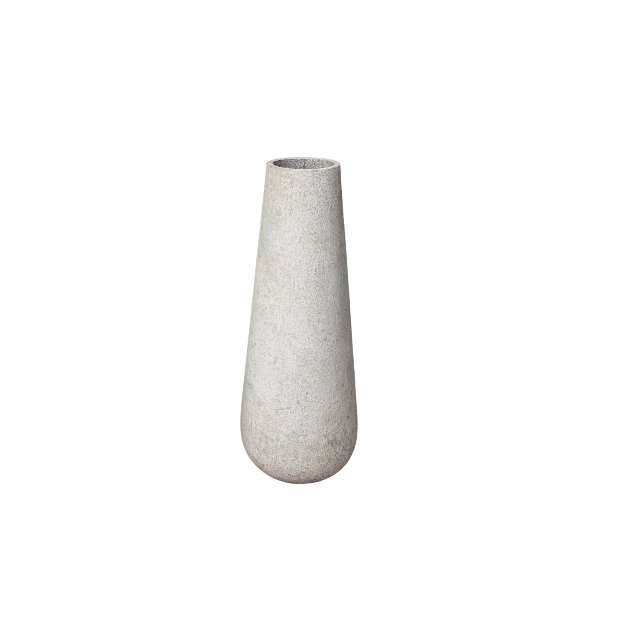 Toshiba White Round High GRC Pot S 45x45x120cm PTMD - Pot - PTMD - livinglovely.nl