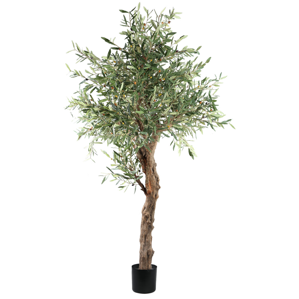 Tree Green Olive Tree In Pot 120x120x210cm PTMD - Kunstplant - PTMD - livinglovely.nl