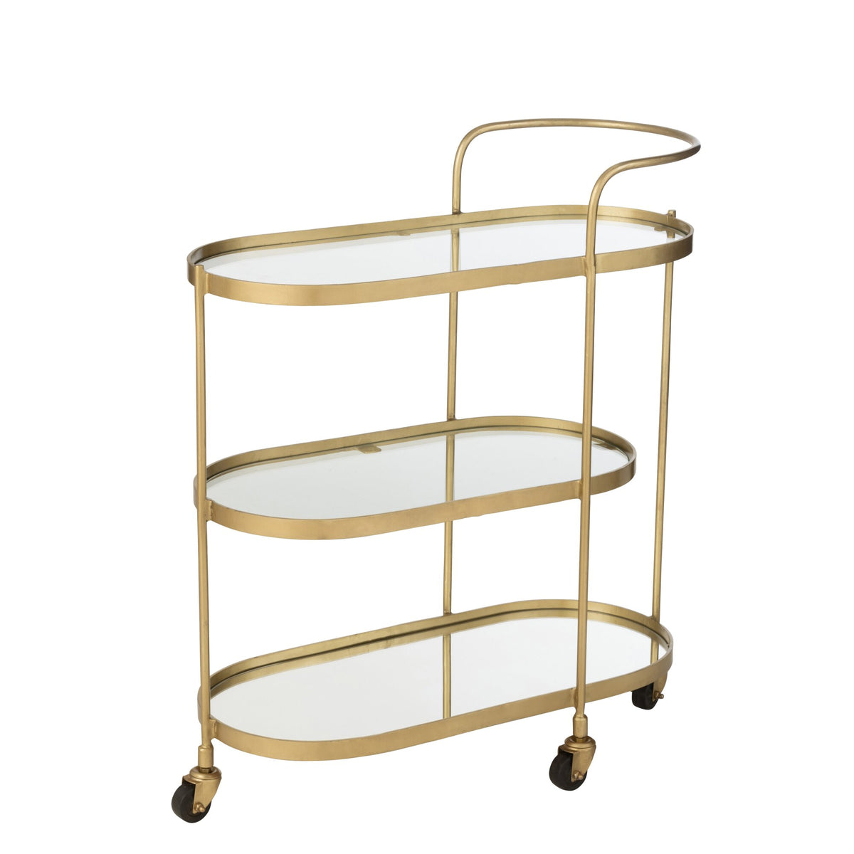 Trolley Ovaal Metaal/Spiegel Goud J-Line