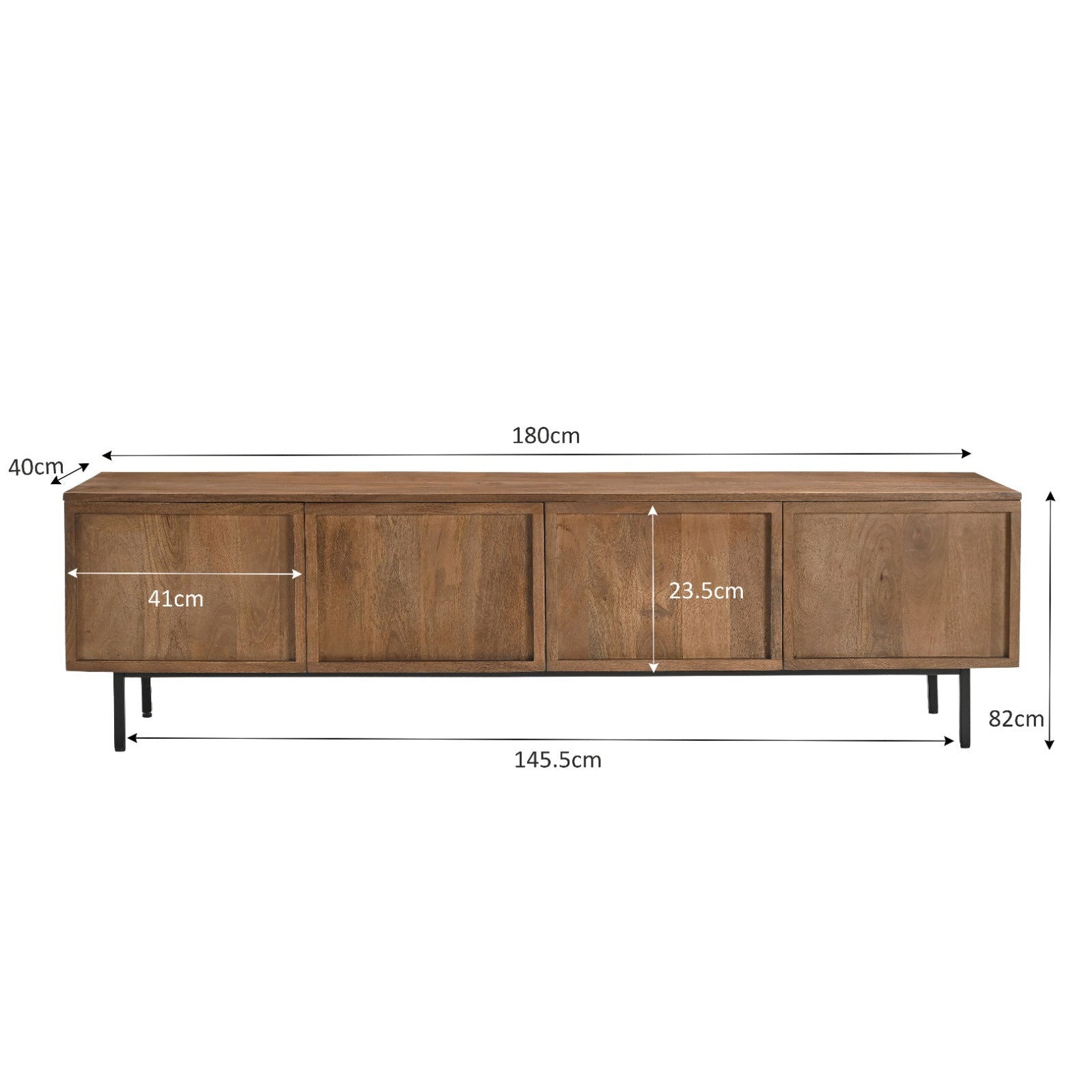TV-meubel Elan Pecan 180cm van massief mangohout