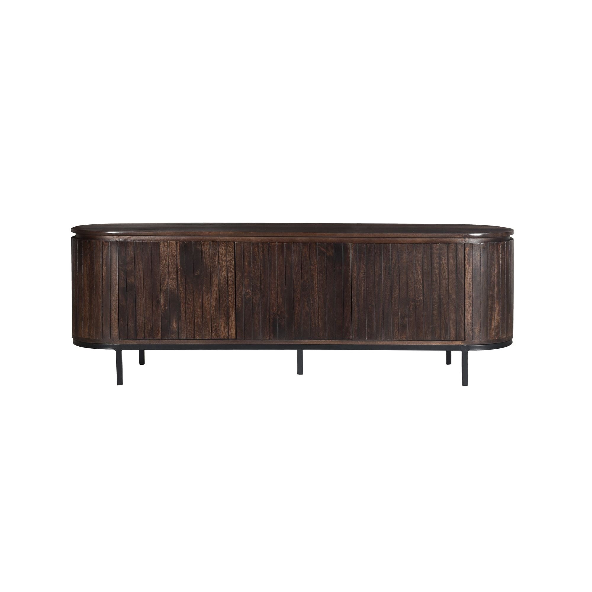 TV-meubel Noor van Livingfurn in donker mangohout Walnut, 170 cm breed