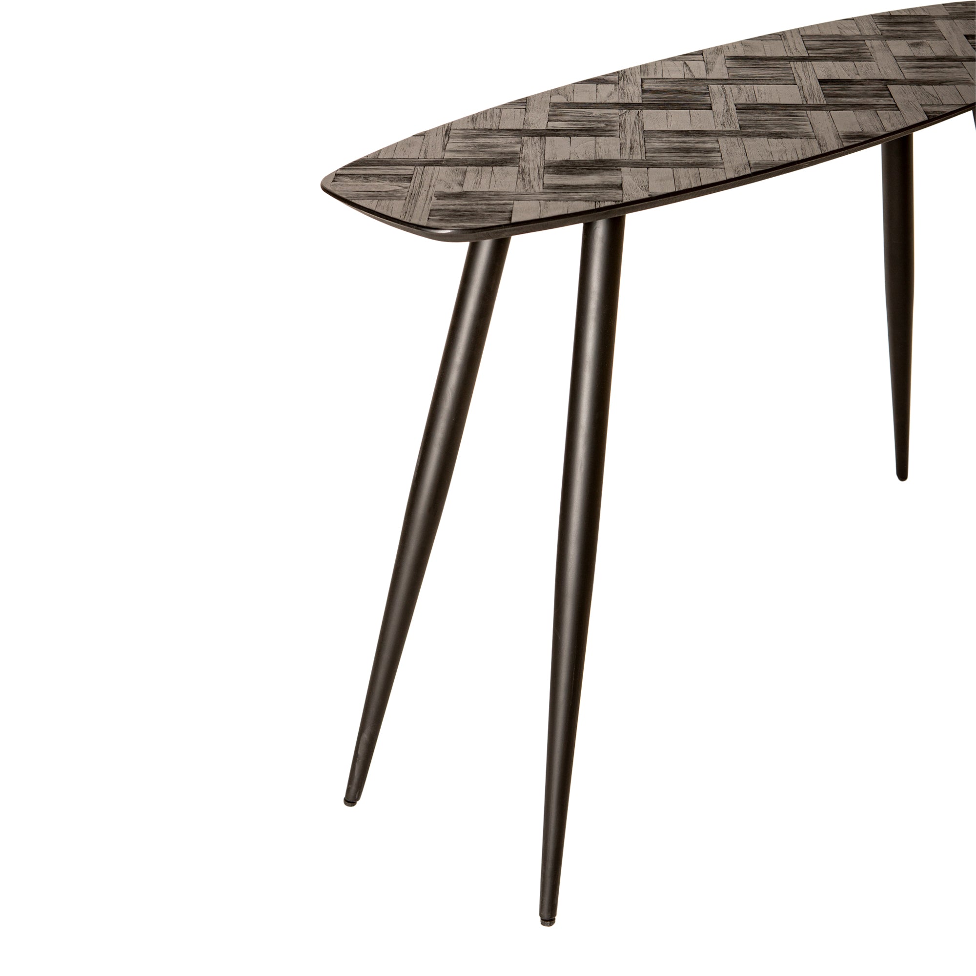 Tyano Black Recycled Teak Wood Side Table PTMD - Sidetable - PTMD - livinglovely.nl