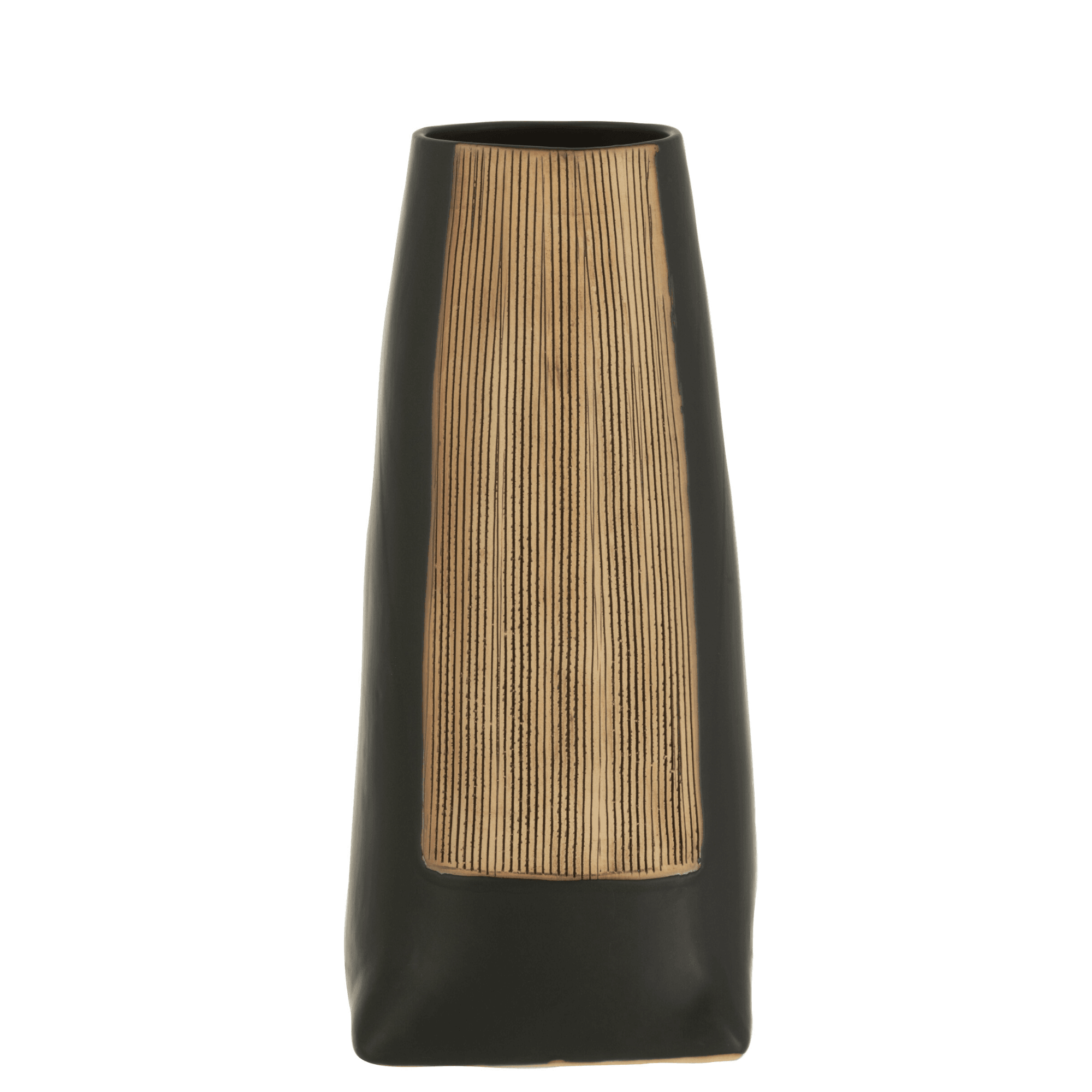 Vaas Maria Lang Keramiek Zwart Small - Vaas - J-Line - livinglovely.nl