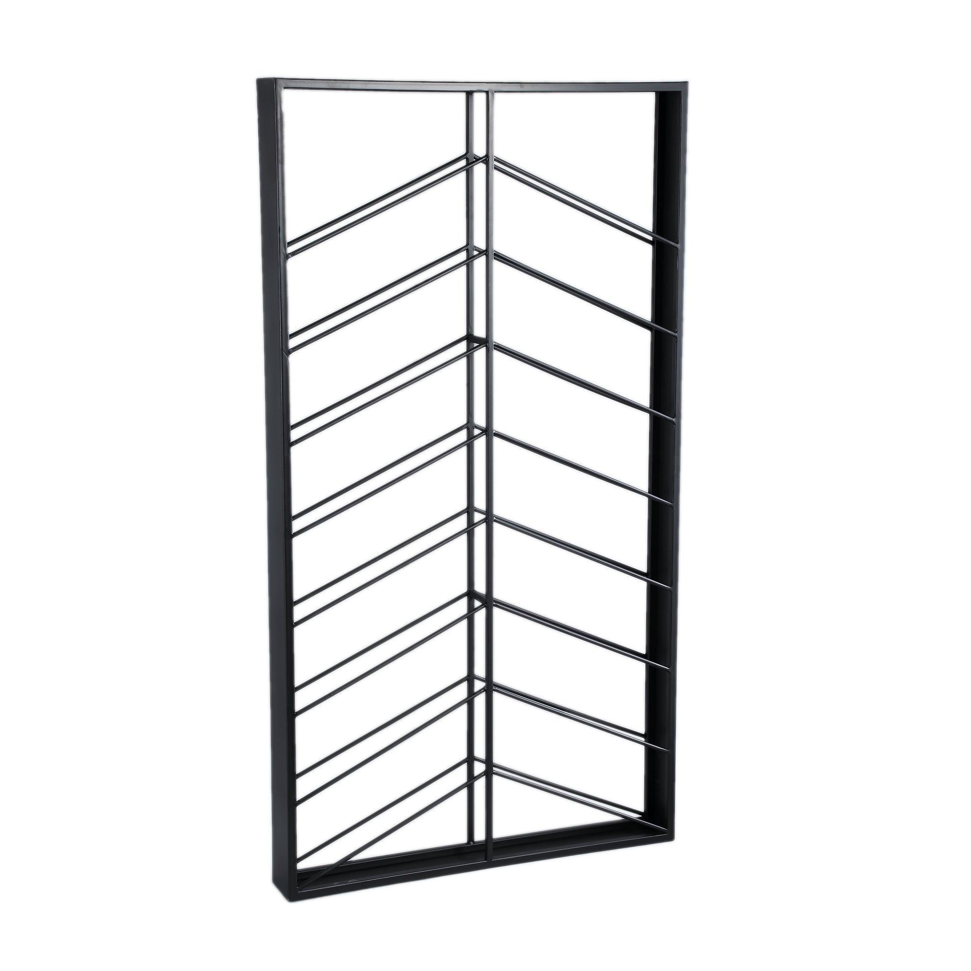 Vinno Wijnrek - 65 x 8 x 120 cm - Ijzer - Zwart PTMD - Wijnrek - PTMD - livinglovely.nl