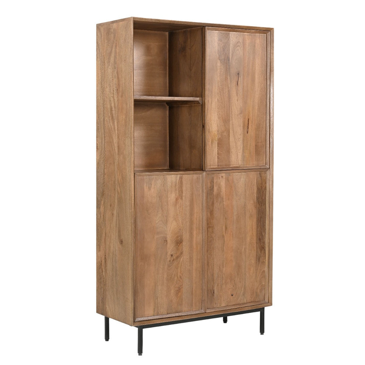 Vitrinekast Ravenstein Mangohout Pecan 90cm van Livingfurn