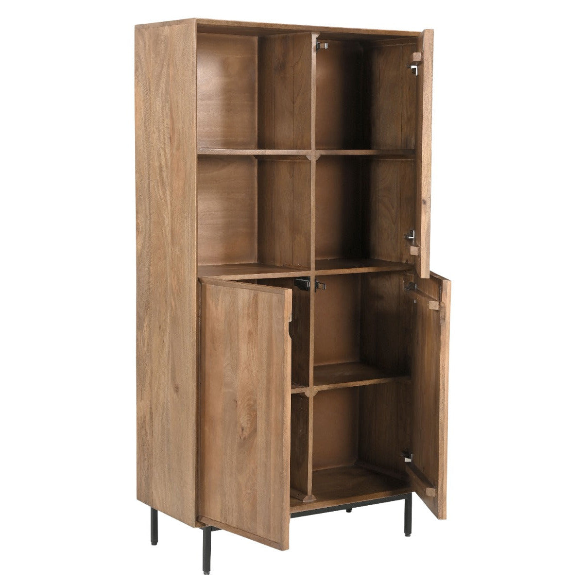 Ravenstein vitrinekast van Livingfurn in Pecan, 90cm breed