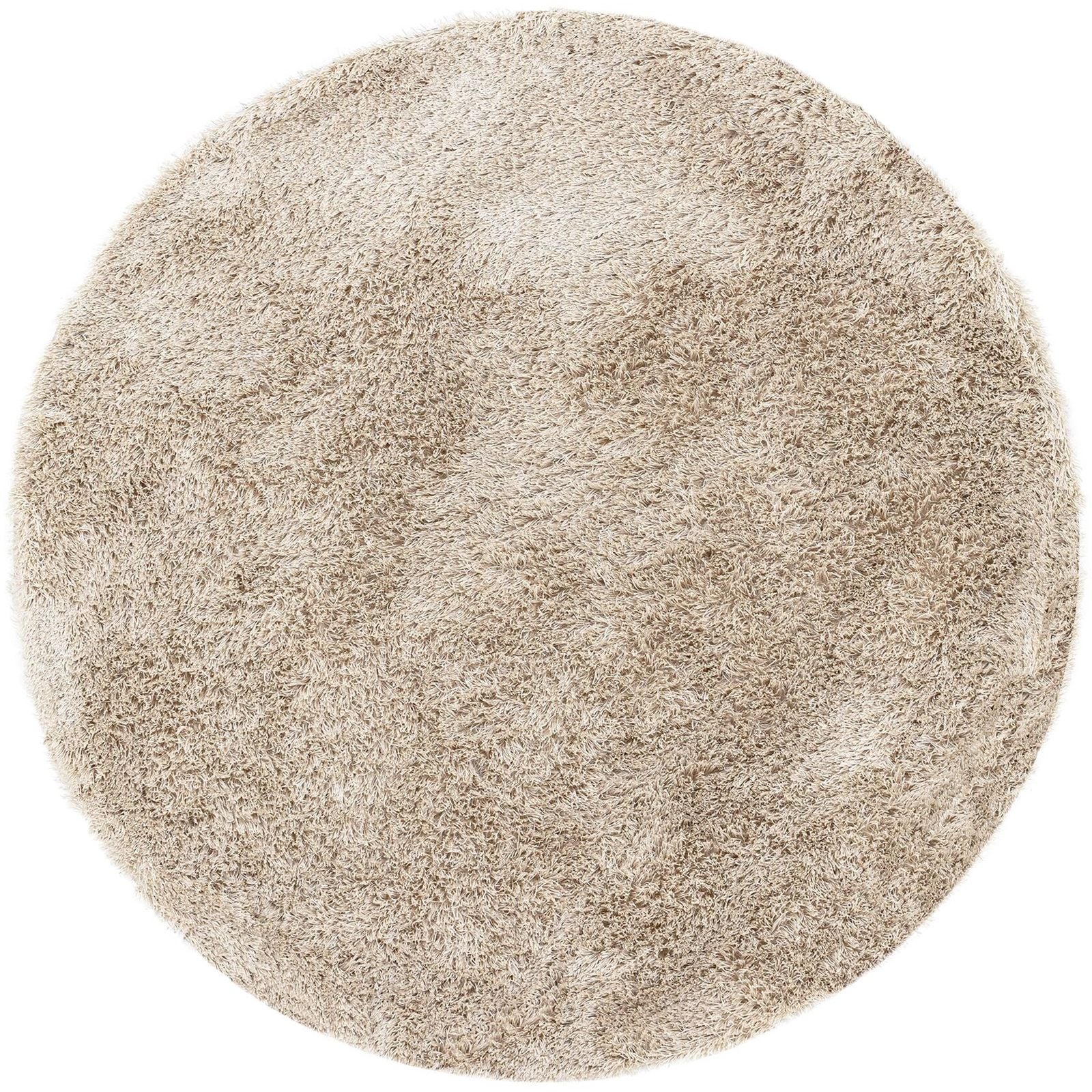 Vloerkleed Crown Polyester Beige Rond 200cm van MUST Living, volledig in beeld op een neutrale achtergrond