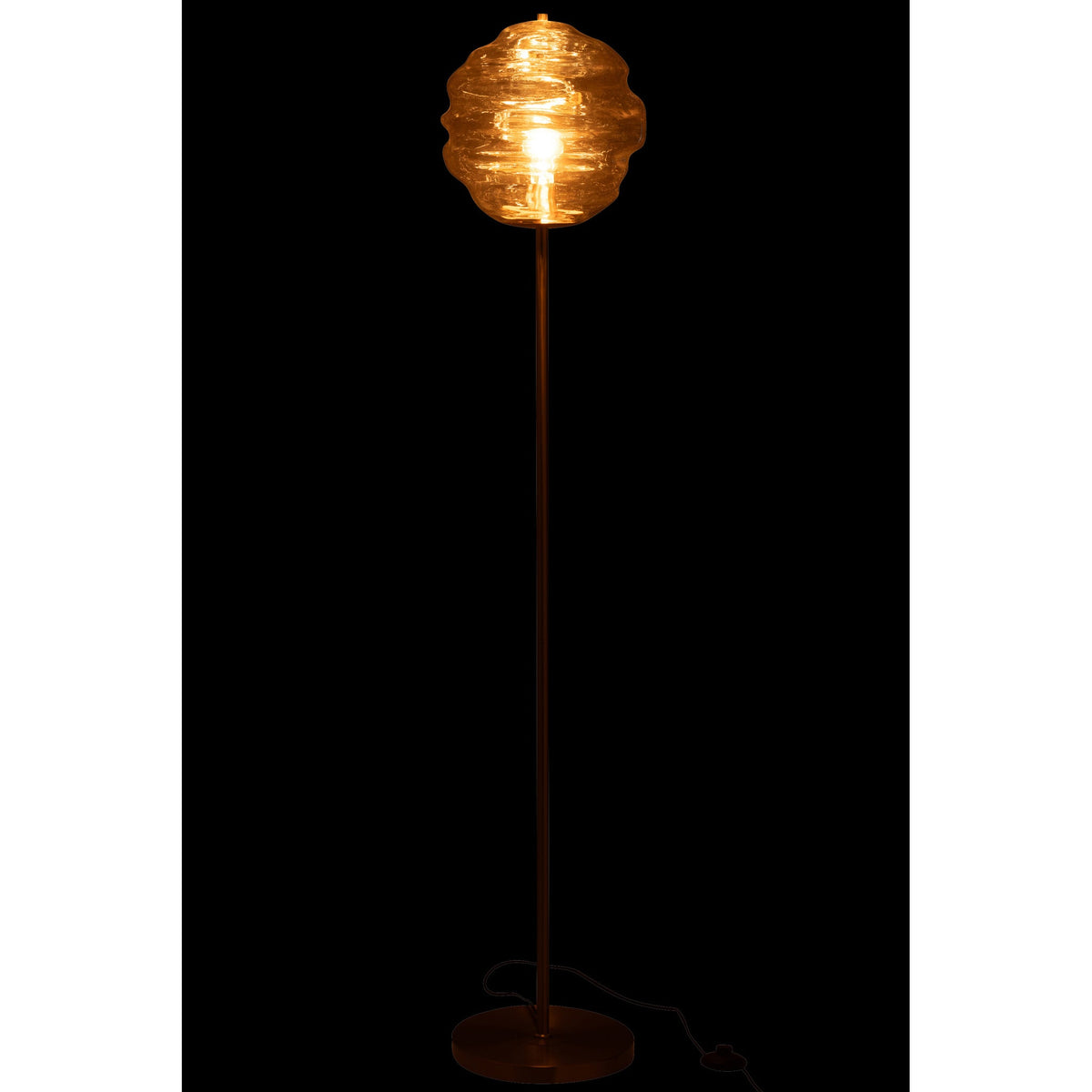 Vloerlamp Glas Licht Cognac H156cm J-Line